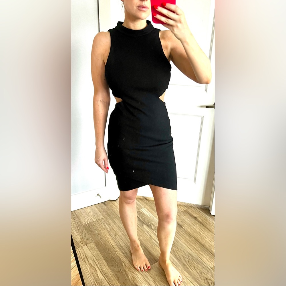 Topshop Black Cutout Dress